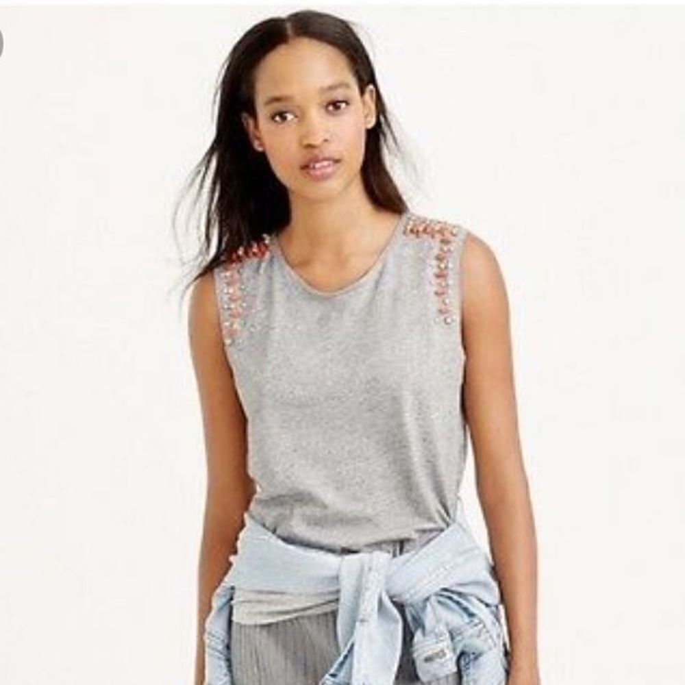 J.Crew bejeweled tank top. Size XS